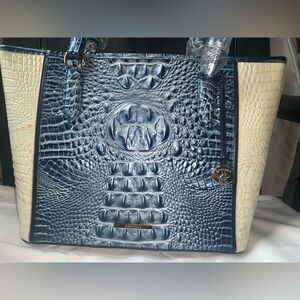NWT Brahmin Medium Asher Aquarius Lattice Leather Tote